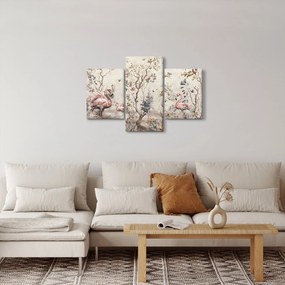 Obraz - Kresba plameniakov (90x60 cm)