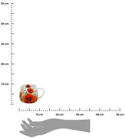 Porcelánový hrnček Poppies 430 ml