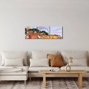 Obraz - Rovinj, Chorvátsko (s hodinami) (90x30 cm)