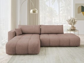 Rohová rozkladacia sedačka Larow O Boucle, Dostupné poťahy: Coral 45, Strana: Ľavá