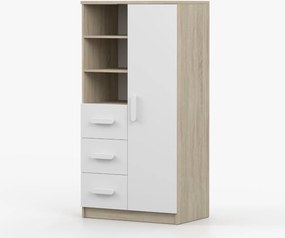 Regál SMYK - dub sonoma/biely (viac variant)