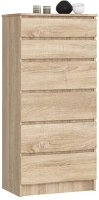 Komoda Kuba 60 cm - 6 zásuviek dub sonoma