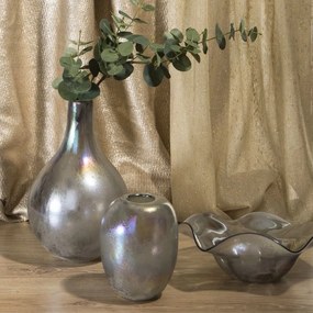 EUROFIRANY Dekoračné sklo 14 cm x 18 cm strieborná
