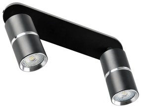 Bodové svietidlo BAMBOO 2xGU10/10W/230V čierna