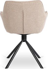 PROXIMA.store - Člúnená otočná stolička PEONY FARBA: béžová