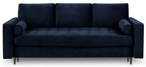 Modrá zamatová rozkladacia pohovka Milo Casa Santo