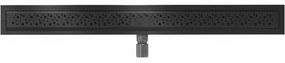 Mexen Flat nerezový sprchový žľab 90 cm, vzor M12, čierna, 1721090-15