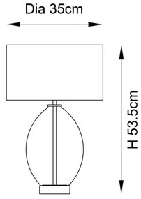 Endon 101150 - Stmievateľná stolová lampa ERIN 1xE27/10W/230V biela/dymovo-béžová