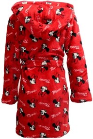 Detský / dievčenský župan s kapucňou Minnie Mouse - Disney - červený, 116 / 128