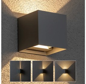 Brilagi - LED Vonkajšie nástenné svietidlo CUBE LED/6W/230V šedá IP54 BG0988