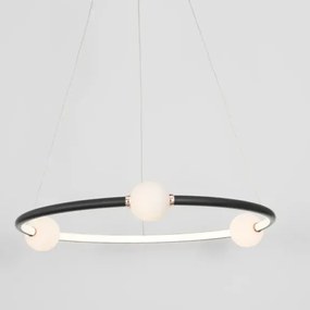 LED luster Celia 64 čierne s diaľkovým ovládaním