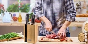 Súprava nožov G21 Gourmet Rustic 5 ks + bambusový blok