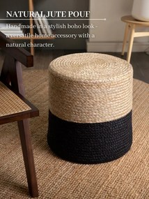 Taburetka Hanse Home JUTTA naturálna zlatá / čierna