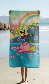 Bavlnená detská osuška 70x140 cm Sponge Bob "Tropical Duo" – Jerry Fabrics