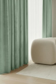 Velúrový záves SOFT VELVET šalviový Rozmer: 140x270 cm