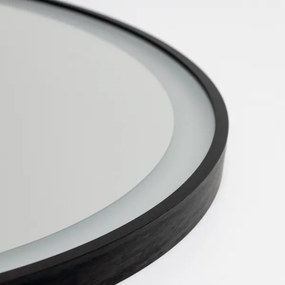 Brilagi-LED stmievateľné vyhrievané zrkadlo s podsvietením ALU PRO LED/18W/230V pr. 60 cm IP44 čierne