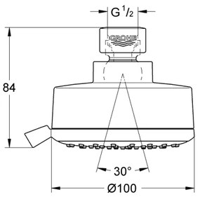 GROHE 27591001 - Sprchová hlavica TEMPESTA COSMOPOLITAN 100, 100 mm, lesklý chróm