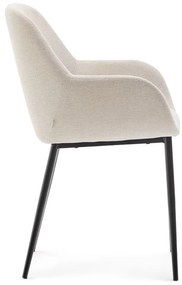 Krémovobiele čalúnené jedálenské kreslo Konna – Kave Home