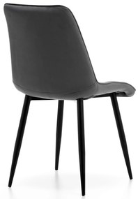 JAKS Jedálenská stolička Chic velvet tmavo šedá