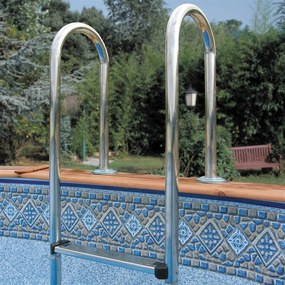 Schodíky do bazéna Planet Pool (NARROW) pre zapustené bazény s hĺbkou 150 cm