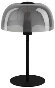 EGLO 900141 SOLO stolná lampa 1xE27 V415mm čierna, dymová