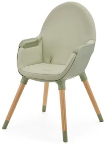 KINDERKRAFT - Detská jedálenská stolička 2v1 FINI2 buk/zelená