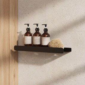 Rea Rea, kúpeľňová polica 60cm, SF03, čierna matná, REA-06008