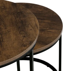 Sada 2 konferenčných stolíkov old wood CT-G1145 OLW