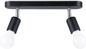 Čierne kovové stropné svietidlo ø 6 cm Brando – Sollux