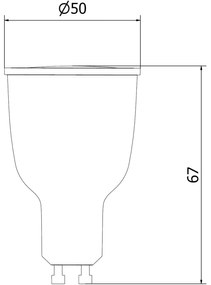 Mexen Nova, LED žiarovka GU10, 12W, studená - 6500K, 1260 lm - L108-GU10-1265-01