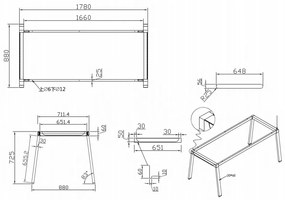 Kancelársky pracovný stôl PRIMO BASIC, čierna podnož, 1800 x 900 mm, čerešňa