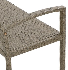 Casaria Záhradná lavica polyratan, 122x55x90cm béžovo-šedá