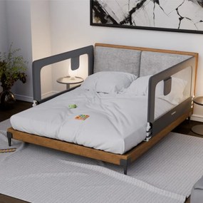 Bezpečnostná zábrana na posteľ Cover 25 sivá 150 cm