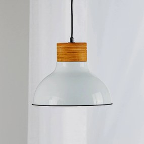 Závesná lampa Pullet s dreveným detailom