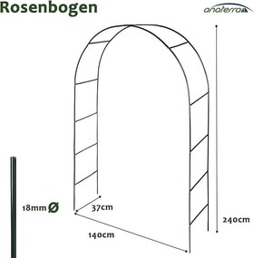 Anaterra Záhradný oblúk pre popínavé rastliny, 2 ks, 18 mm