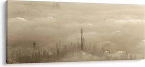 Obraz mesta v mrakoch (120x50 cm)