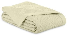 Béžový prešívaný pléd z mikrovlákna 220x240 cm Ophelia – Restilo