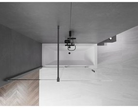 Mexen Velar, 2-krídlová posuvná vaňová zástena 150 x 150 cm, 8mm číre sklo, grafitový matný profil, 896-150-000-01-66