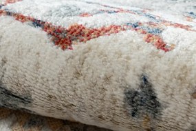 Koberec DISTIN 0834A tmavomodrá / modrá / žltá - ornament, vintage, strapce