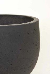 Moderný kvetináč RAFIOT, sklolaminát, výška 21 cm, antracit