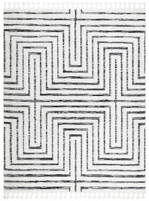 Koberec SEVILLA Z788B, biely/ antracit , Maroko, Shaggy