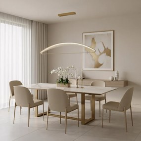 Toolight Toolight, stropné svietidlo 100cm, 50W, 4000K, 3500lm, G124-CP, zlatá, OSW-02616