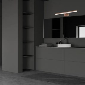 LED Kúpeľňové osvetlenie zrkadla SHINE LED/13,8W/230V 60 cm IP44 ružové zlato