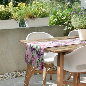 ZÁHRADNÝ VODEODOLNÝ BEHÚŇ NA STÔL GARDEN 40X140 CM KVETY