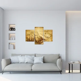Obraz - Stará mapa (90x60 cm)
