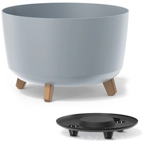 Plastový kvetináč na nožičkách DGRL400 39 cm - svetlosivá