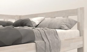 Rohová posteľ so zástenou vľavo Tema L 180x200 cm, bielený buk