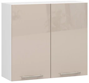 Závěsná kuchyňská skříňka Olivie W 80 cm bílá/cappuccino