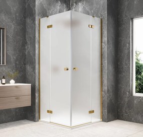 Polysan Polysan, GLOBE GOLD MATT štvorcová sprchová zástena 900x900mm, rohový vstup, matné sklo, GB5990MG