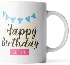 Sablio Hrnček Happy Birthday to you - 890 ml - XXL